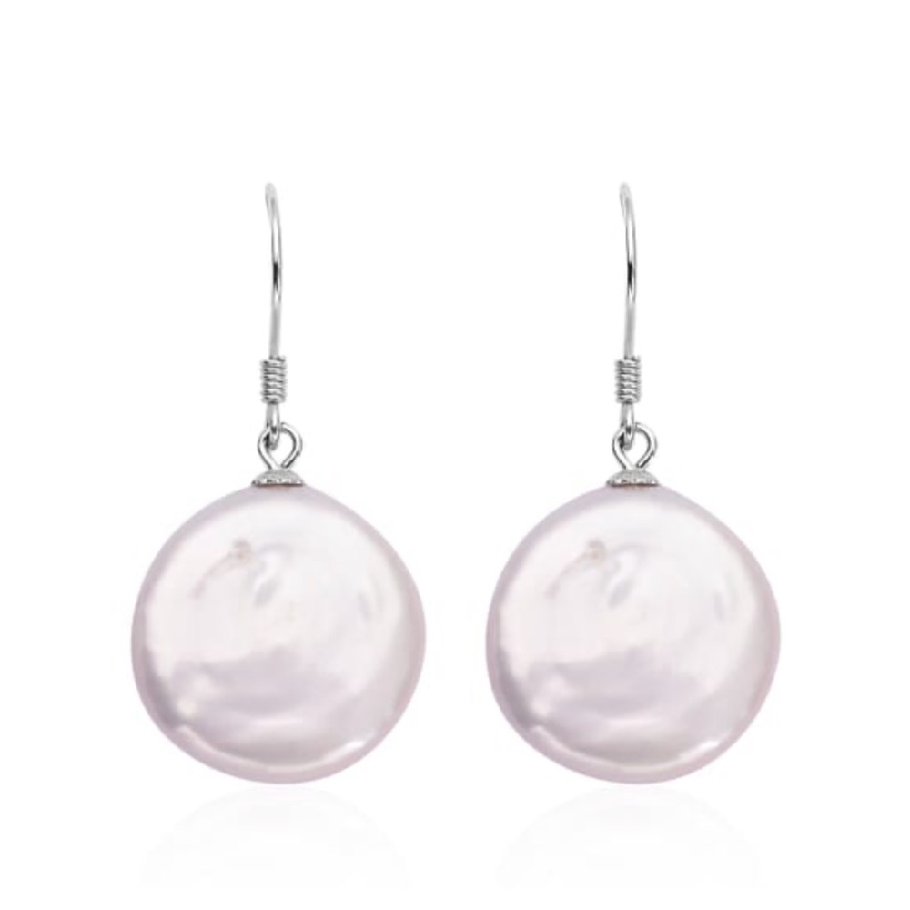 Delicate Pink Pearl Drop Earrings